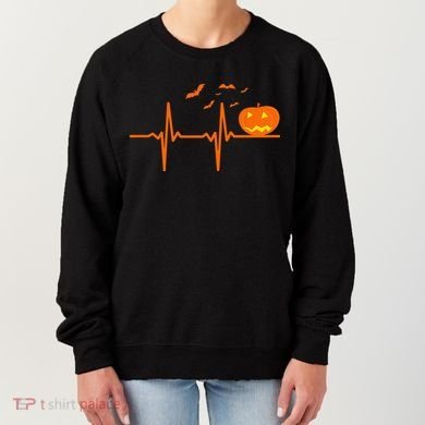 Halloween Jack O Lantern Pulse Heart Beat Women's Sweatshirt