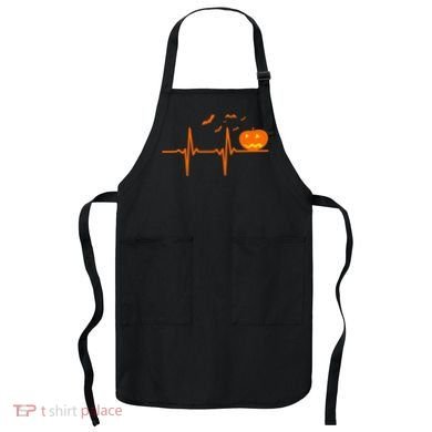 Halloween Jack O Lantern Pulse Heart Beat Apron