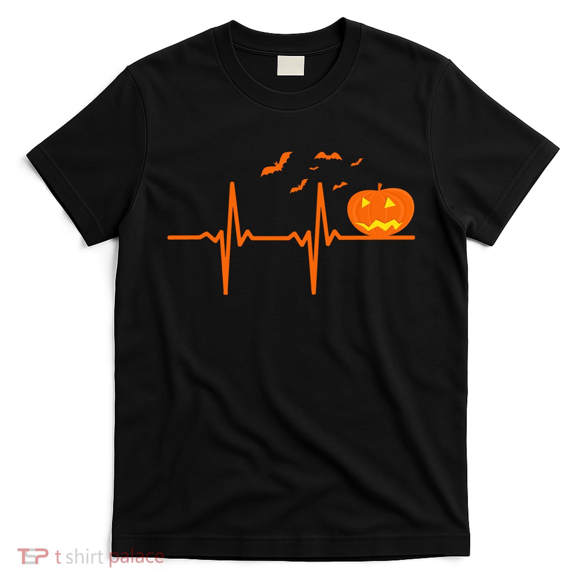 Halloween Jack O Lantern Pulse Heart Beat T-Shirt