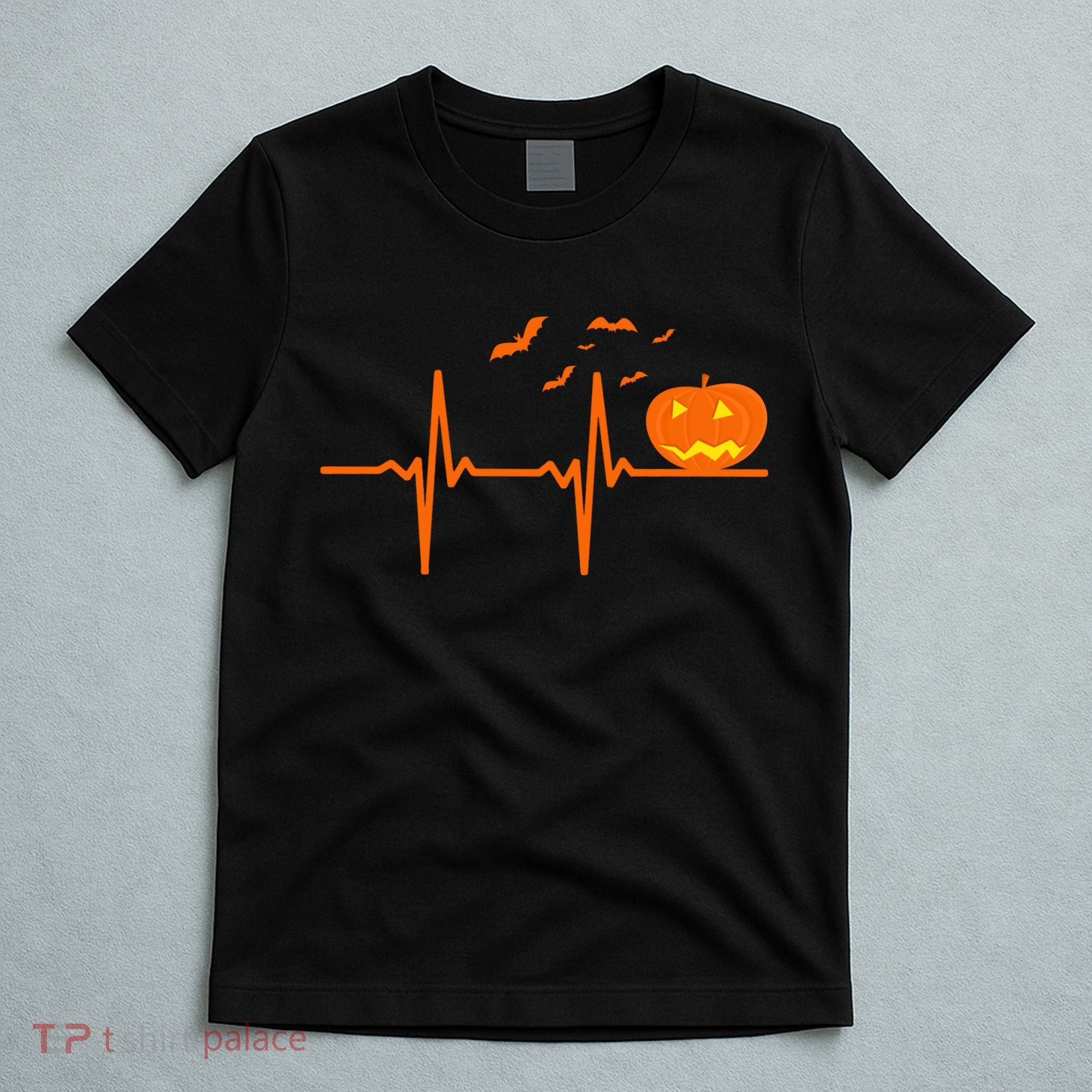 Halloween Jack O Lantern Pulse Heart Beat T-Shirt