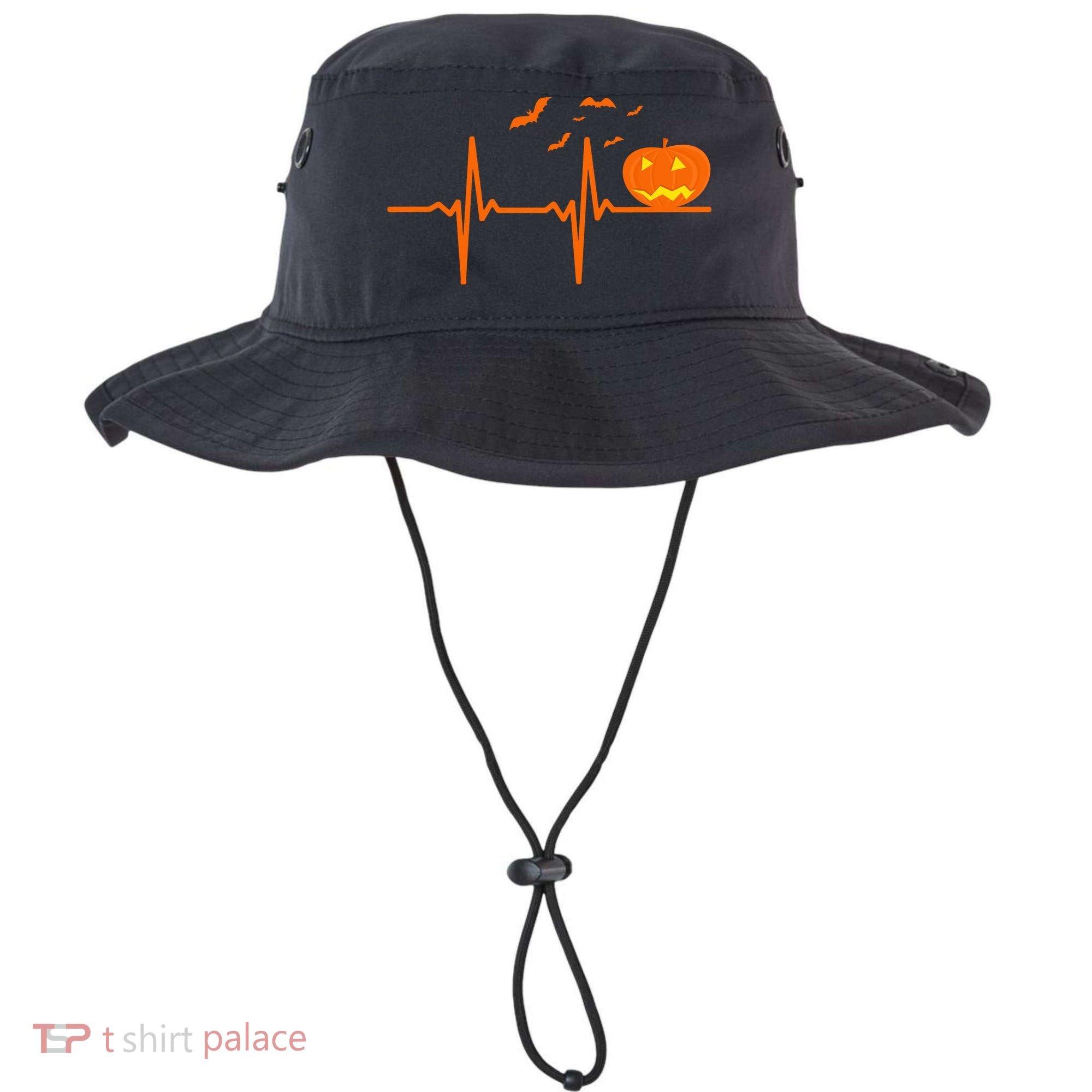 Halloween Jack O Lantern Pulse Heart Beat Bucket Hat
