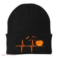 Halloween Jack O Lantern Pulse Heart Beat Beanie thumb 0