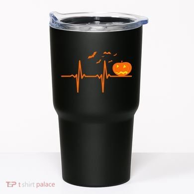 Halloween Jack O Lantern Pulse Heart Beat Tumbler