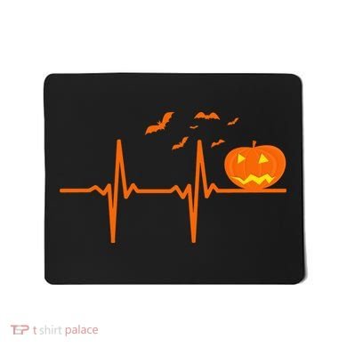 Halloween Jack O Lantern Pulse Heart Beat Mousepad