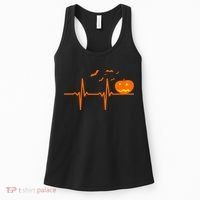 Halloween Jack O Lantern Pulse Heart Beat Women's Tank Top thumb 0