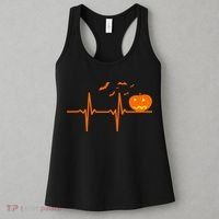 Halloween Jack O Lantern Pulse Heart Beat Women's Tank Top thumb 3