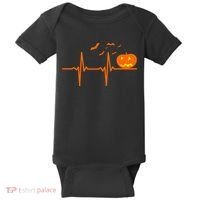 Halloween Jack O Lantern Pulse Heart Beat Baby Bodysuit thumb 0