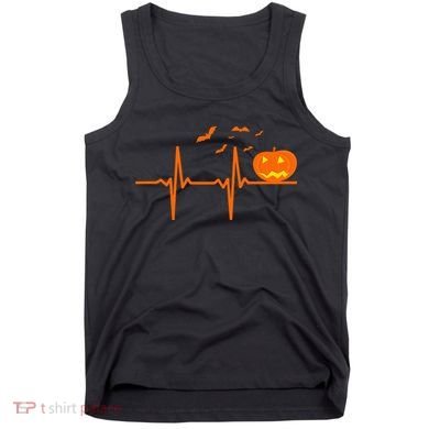 Halloween Jack O Lantern Pulse Heart Beat Tank Top