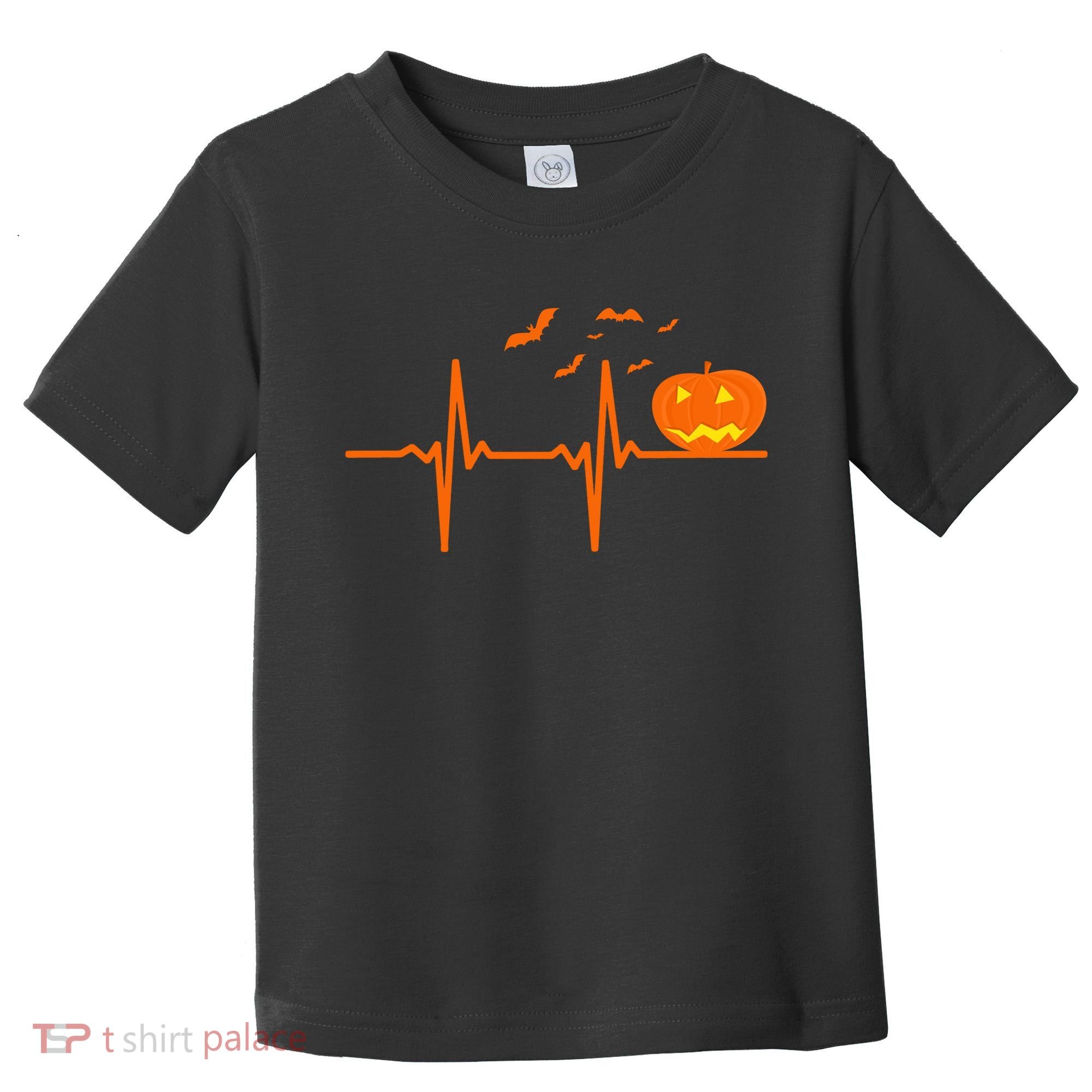 Halloween Jack O Lantern Pulse Heart Beat Toddler T-Shirt