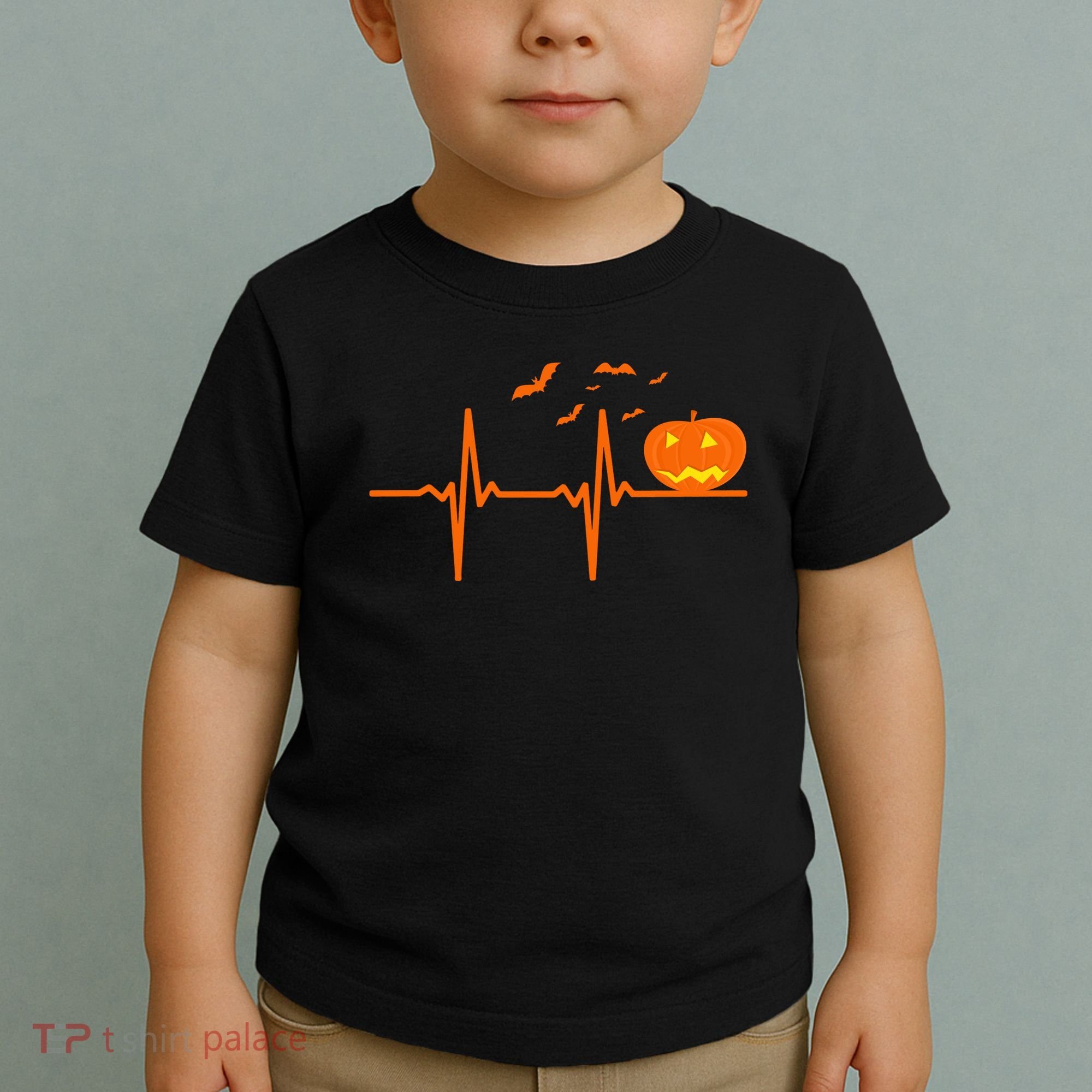 Halloween Jack O Lantern Pulse Heart Beat Toddler T-Shirt