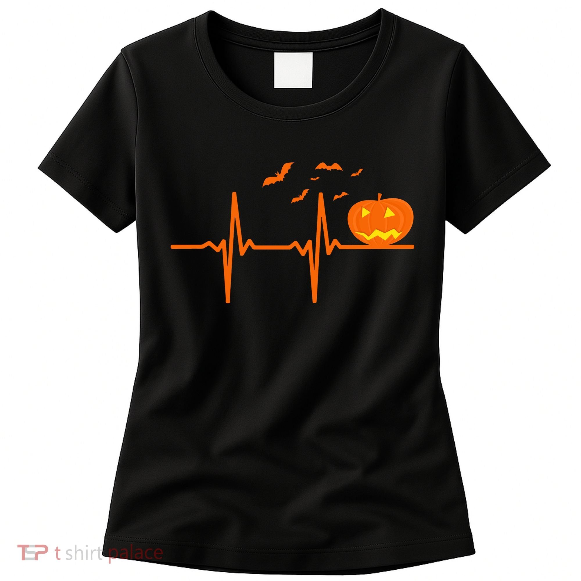 Halloween Jack O Lantern Pulse Heart Beat Women's T-Shirt