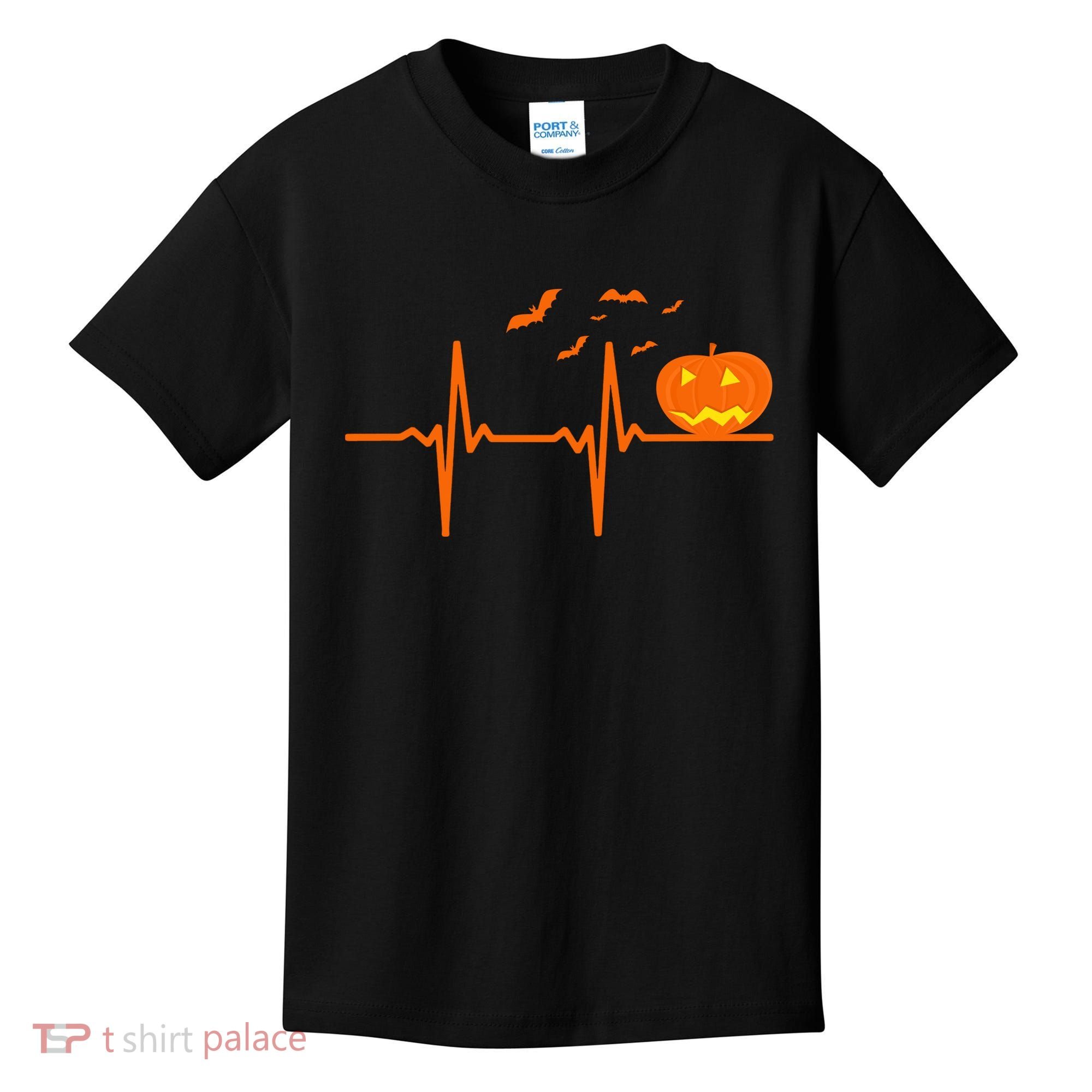 Halloween Jack O Lantern Pulse Heart Beat Kids T-Shirt