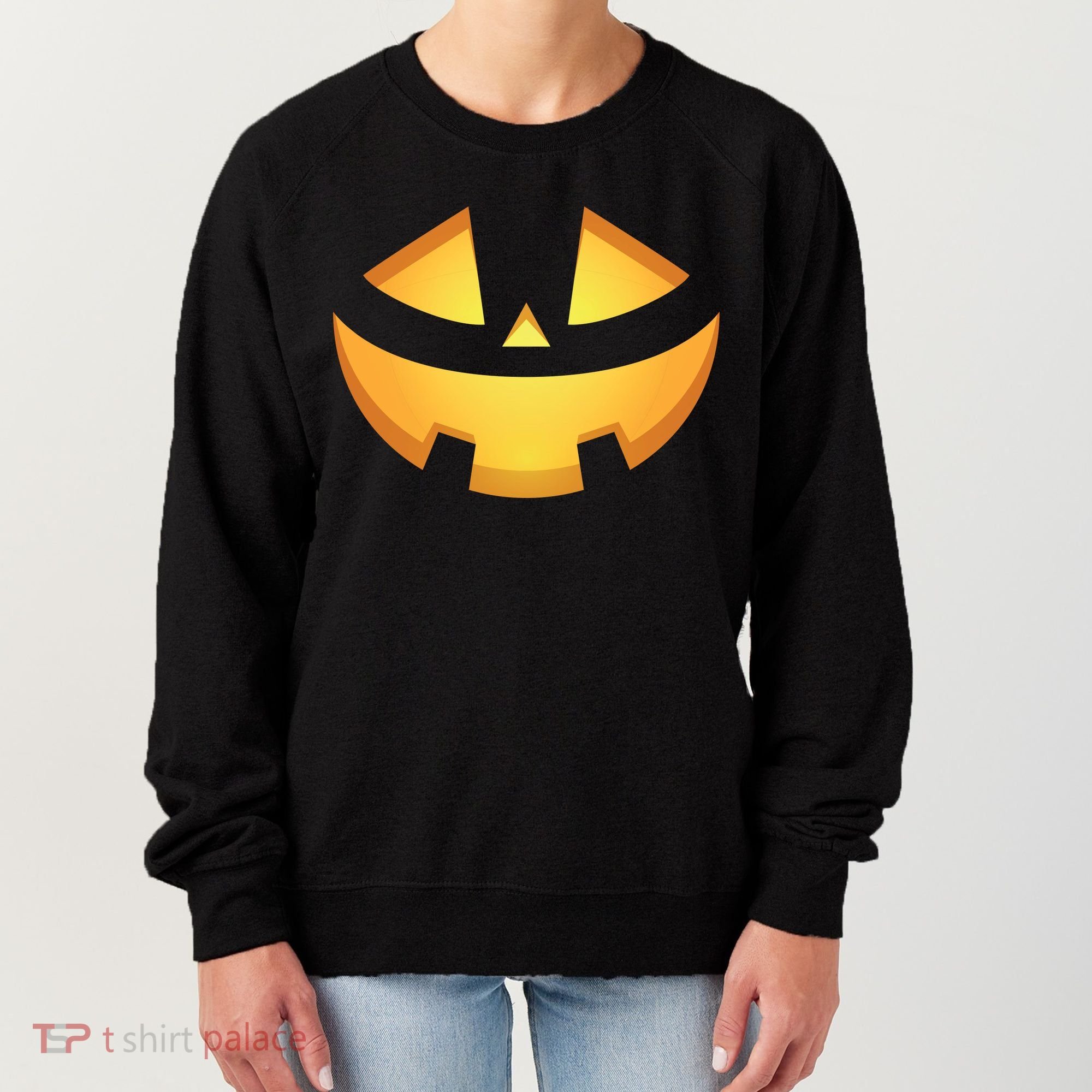 Halloween Jack O Lantern Jackolantern Pumpkin Face Costume Women's Sweatshirt