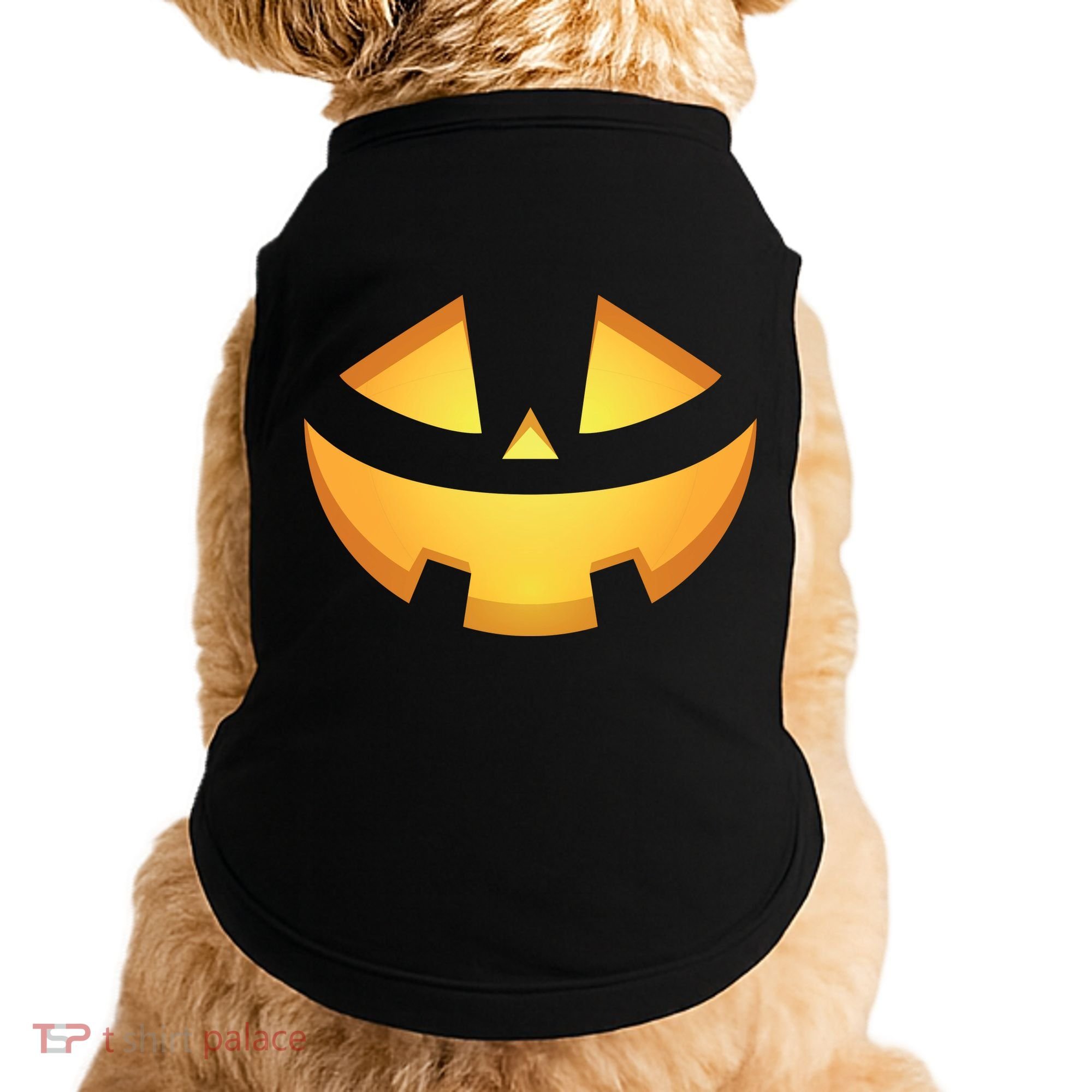 Halloween Jack O Lantern Jackolantern Pumpkin Face Costume Doggie Tank