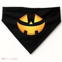 Halloween Jack O Lantern Jackolantern Pumpkin Face Costume USA-Made Doggie Bandana thumb 0