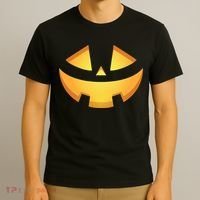 Halloween Jack O Lantern Jackolantern Pumpkin Face Costume T-Shirt thumb 3