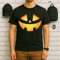 Halloween Jack O Lantern Jackolantern Pumpkin Face Costume T-Shirt thumb 6