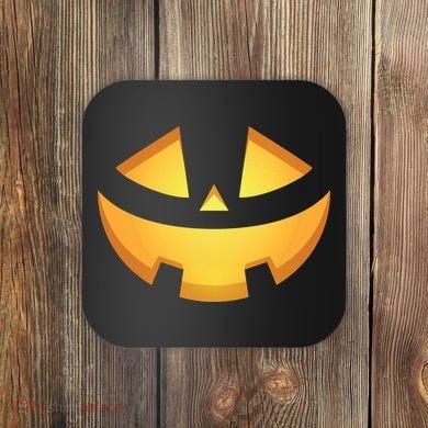 Halloween Jack O Lantern Jackolantern Pumpkin Face Costume Coaster