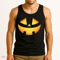 Halloween Jack O Lantern Jackolantern Pumpkin Face Costume Tank Top thumb 3