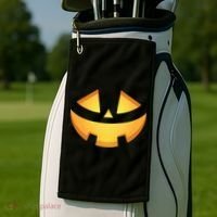 Halloween Jack O Lantern Jackolantern Pumpkin Face Costume Golf Towel thumb 2