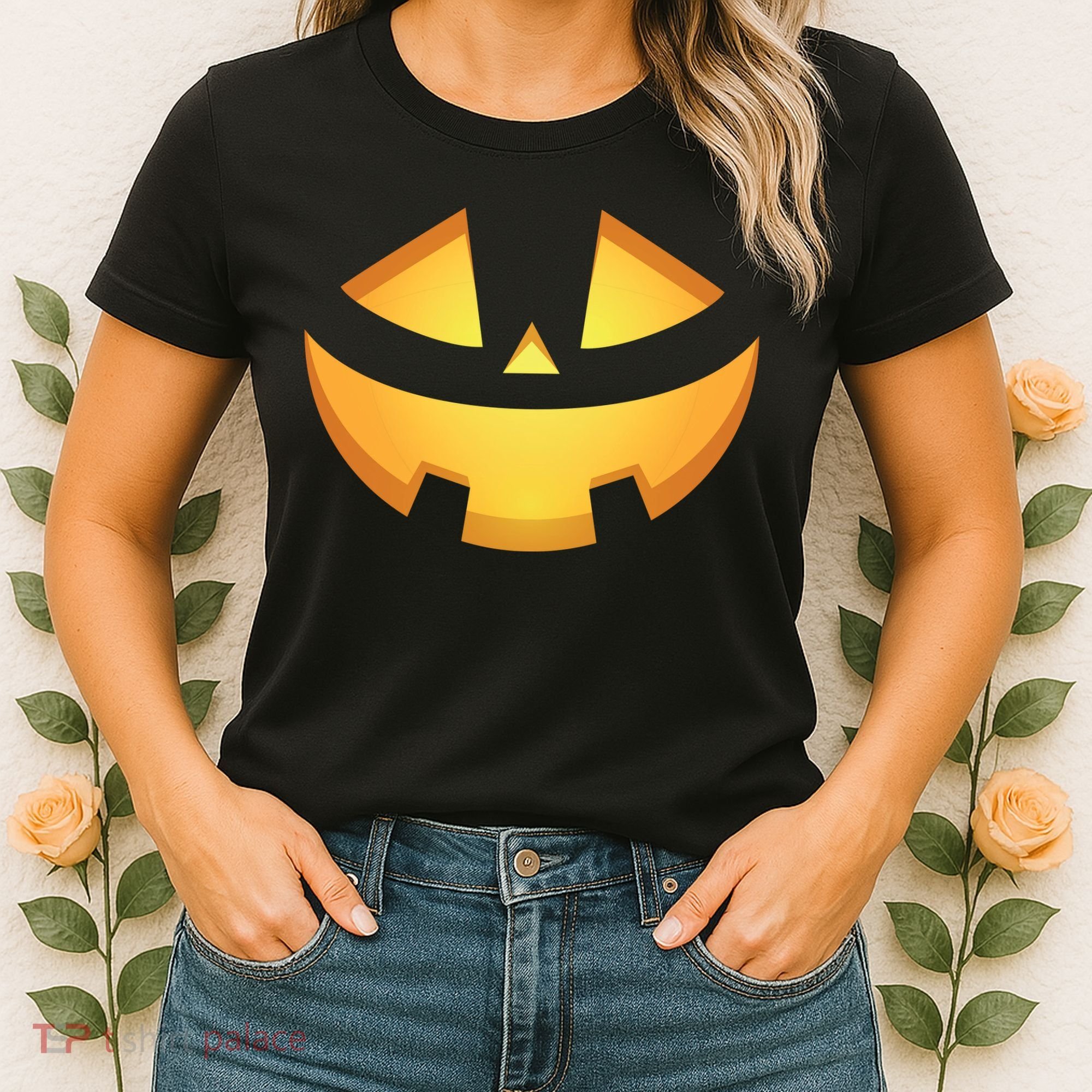Halloween Jack O Lantern Jackolantern Pumpkin Face Costume Women's T-Shirt
