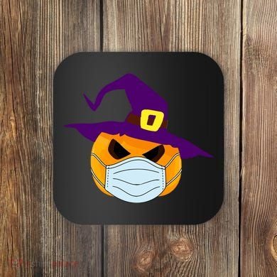 Halloween Jack O Lantern Masked Up Coaster