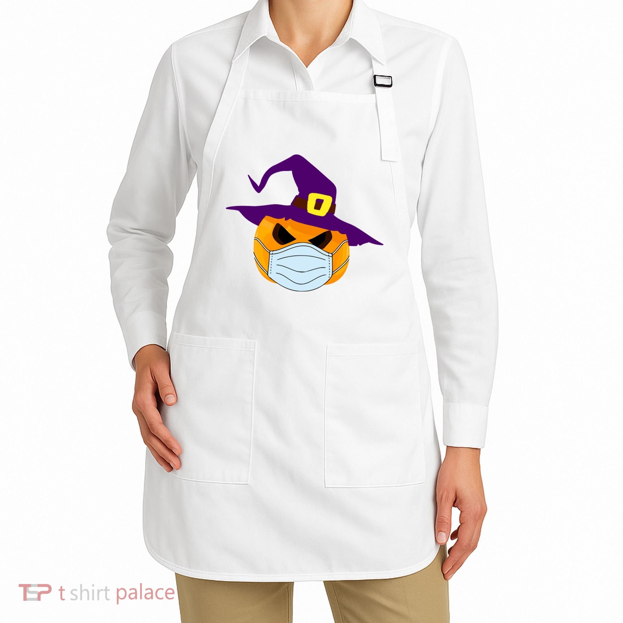 Halloween Jack O Lantern Masked Up Apron