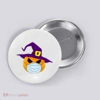 Halloween Jack O Lantern Masked Up Button thumb 0