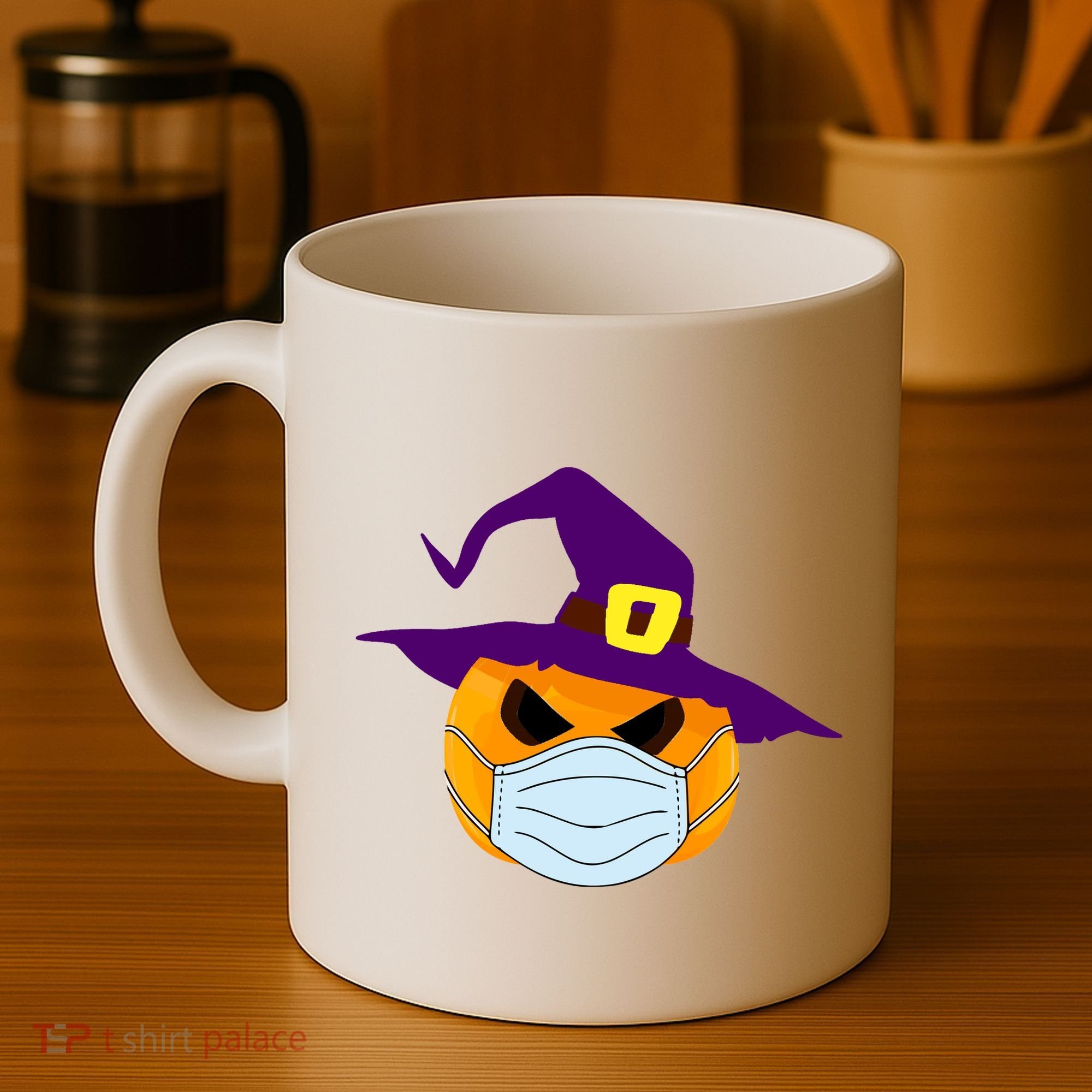 Halloween Jack O Lantern Masked Up Coffee Mug