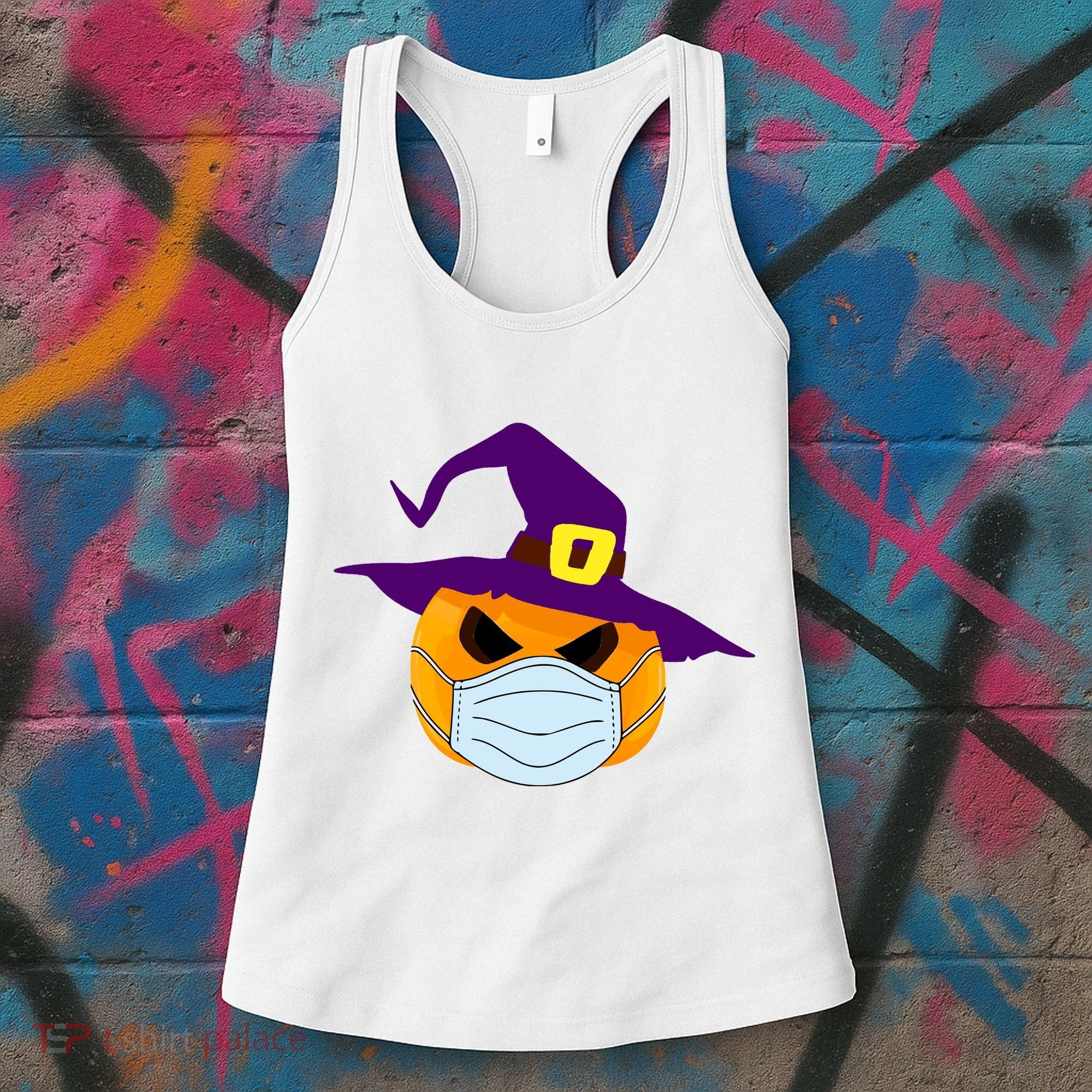 Halloween Jack O Lantern Masked Up Women's Tank Top