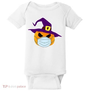 Halloween Jack O Lantern Masked Up Baby Bodysuit