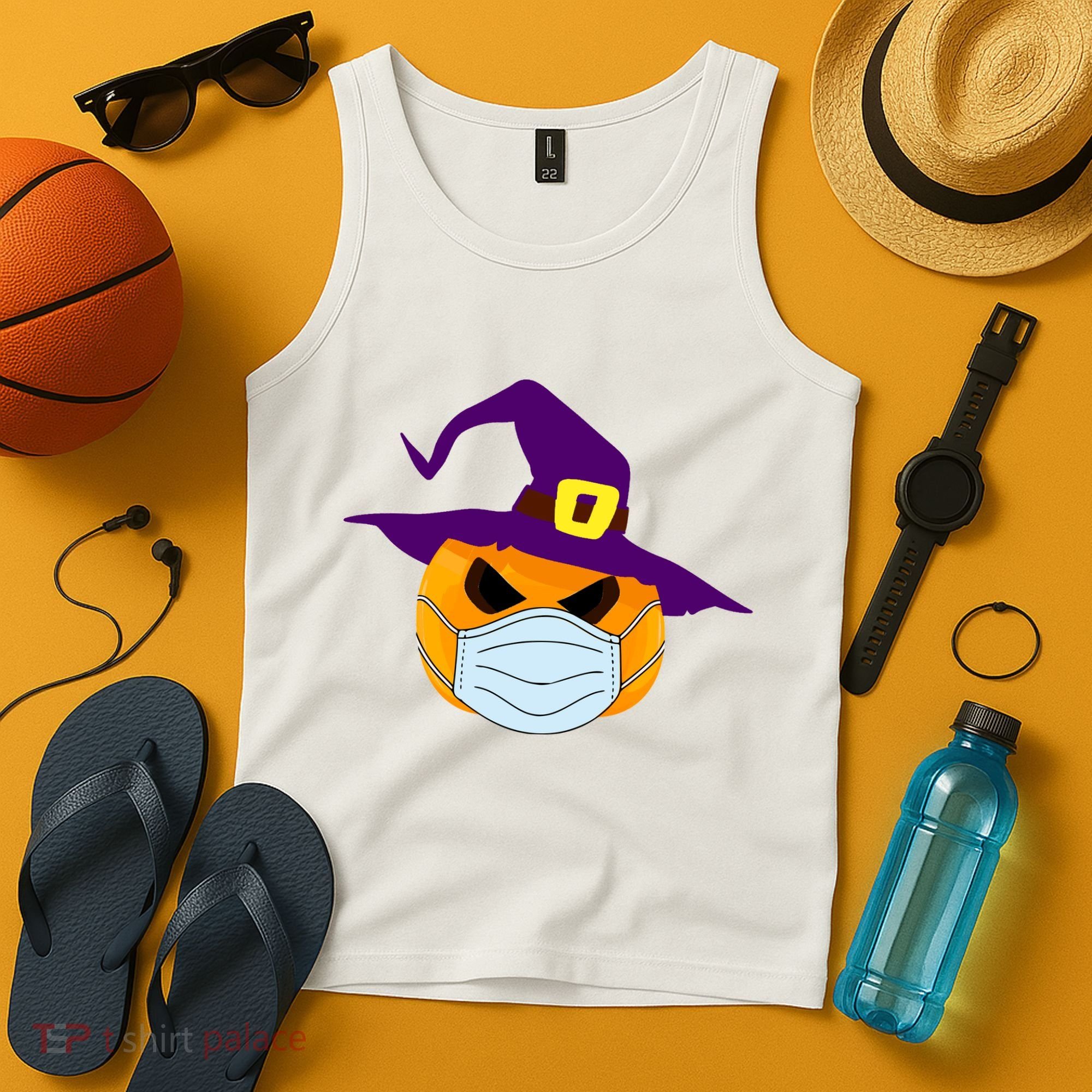 Halloween Jack O Lantern Masked Up Tank Top