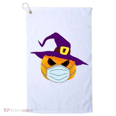 Halloween Jack O Lantern Masked Up Golf Towel