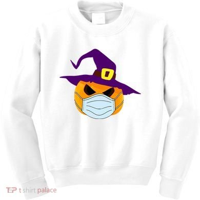 Halloween Jack O Lantern Masked Up Kids Sweatshirt