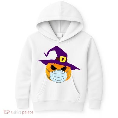 Halloween Jack O Lantern Masked Up Kids Hoodie