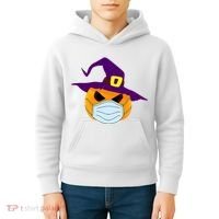 Halloween Jack O Lantern Masked Up Kids Hoodie thumb 4