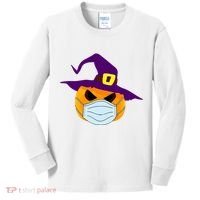Halloween Jack O Lantern Masked Up Kids Long Sleeve Shirt thumb 0