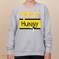 Hunny Jar Simulating With Dripping Honey And A Bee Women's Sweatshirt thumb 0