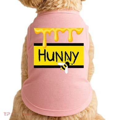 Hunny Jar Simulating With Dripping Honey And A Bee Doggie Tank