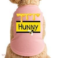 Hunny Jar Simulating With Dripping Honey And A Bee Doggie Tank thumb 0