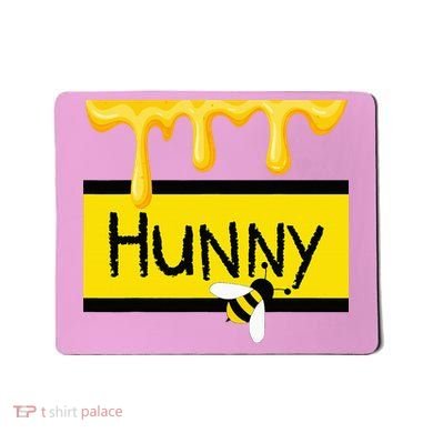 Hunny Jar Simulating With Dripping Honey And A Bee Mousepad