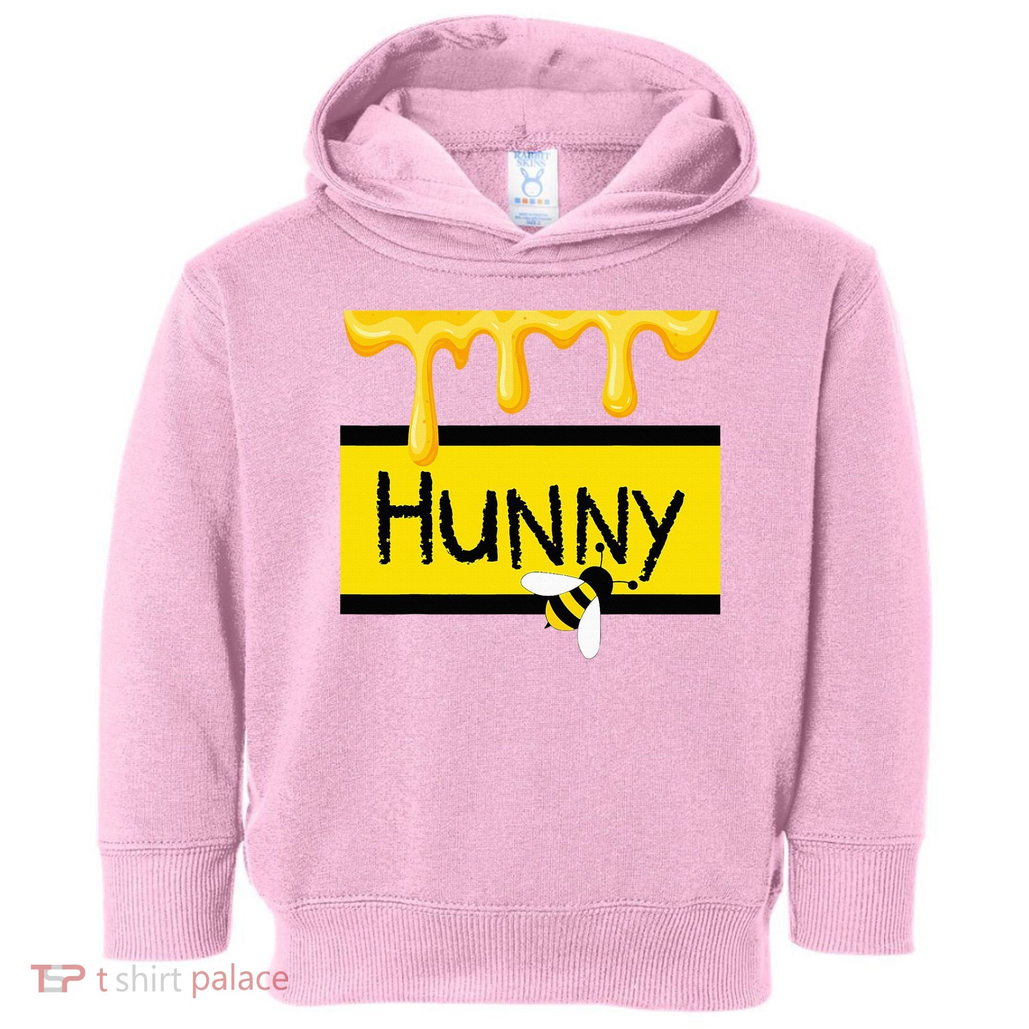 Hunny Jar Simulating With Dripping Honey And A Bee Toddler Hoodie