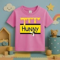 Hunny Jar Simulating With Dripping Honey And A Bee Toddler T-Shirt thumb 3