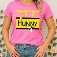 Hunny Jar Simulating With Dripping Honey And A Bee Women's T-Shirt thumb 2