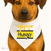 Hunny Jar Simulating With Dripping Honey And A Bee USA-Made Doggie Bandana thumb 1