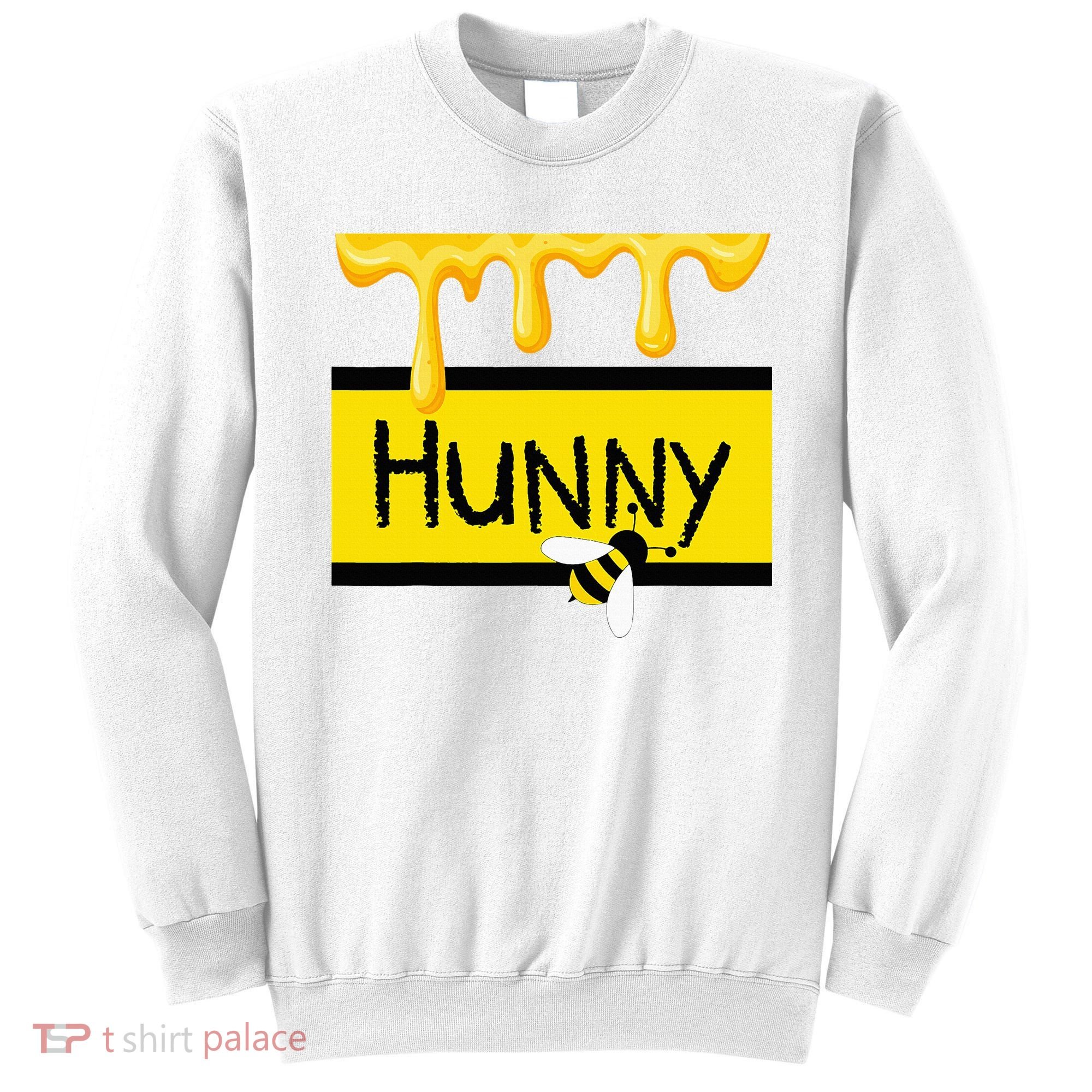 Hunny Jar Simulating With Dripping Honey And A Bee Sweatshirt