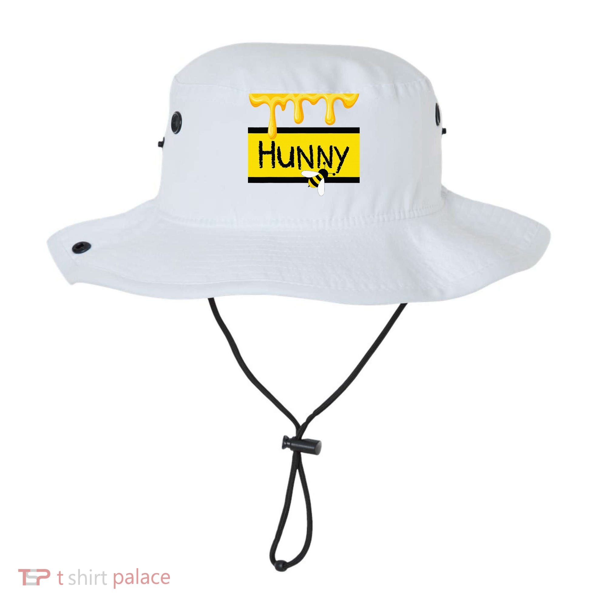 Hunny Jar Simulating With Dripping Honey And A Bee Bucket Hat