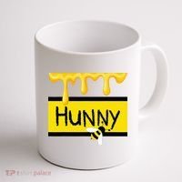 Hunny Jar Simulating With Dripping Honey And A Bee Coffee Mug thumb 1