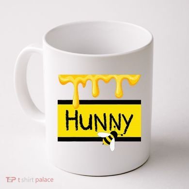 Hunny Jar Simulating With Dripping Honey And A Bee Coffee Mug