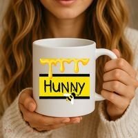 Hunny Jar Simulating With Dripping Honey And A Bee Coffee Mug thumb 3